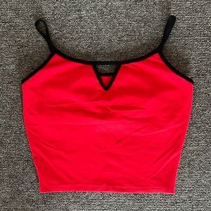 Cropped Dance Cami w/Cutout, Shelf Bra S